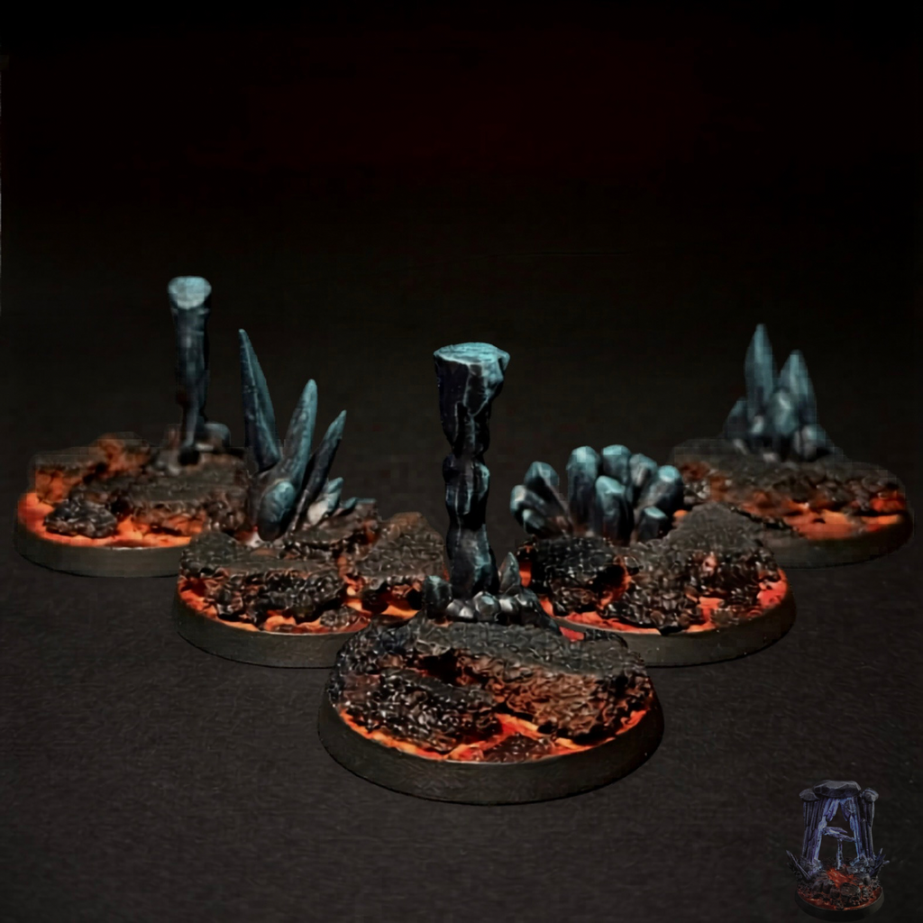 Hand Painted Bases - Lava (scenic)