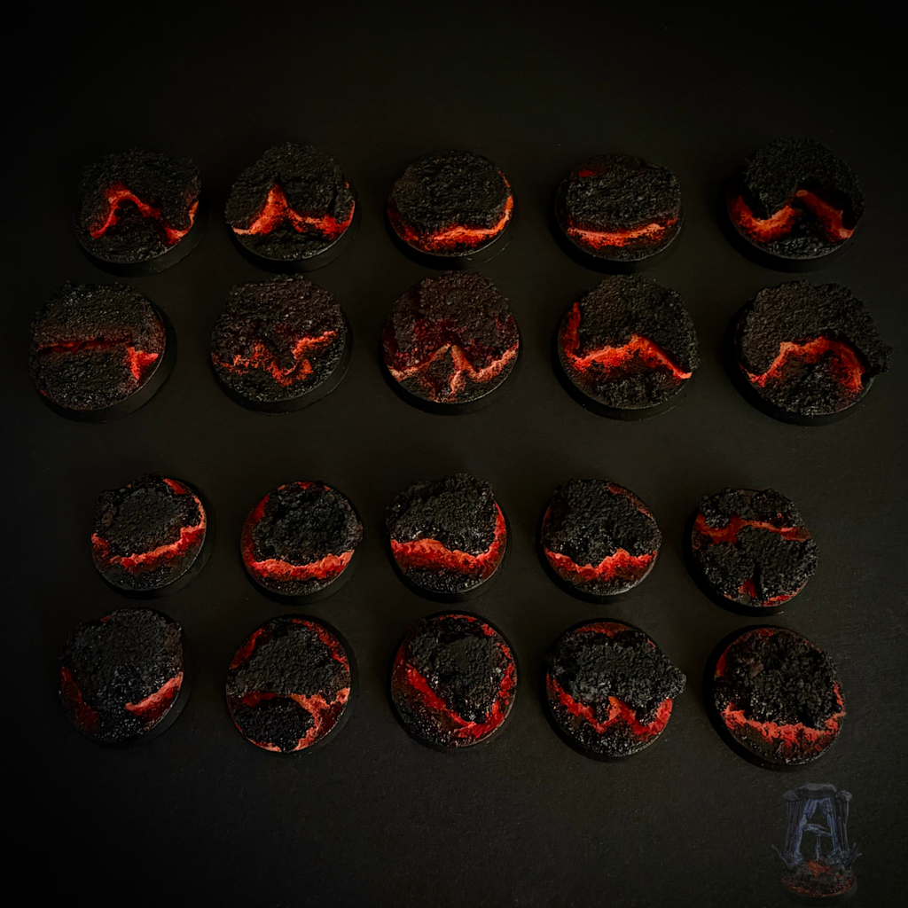 Hand Painted Bases - Lava