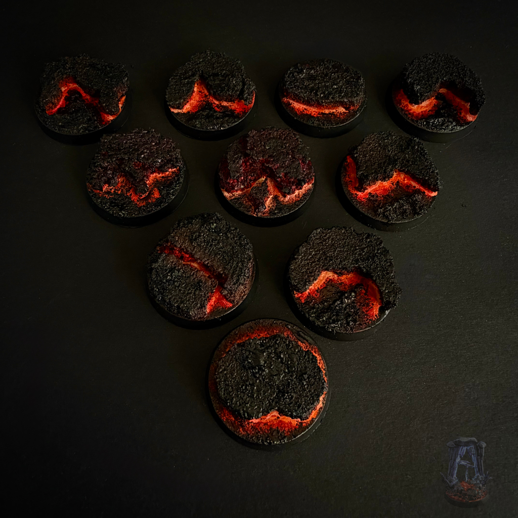 Hand Painted Bases - Lava