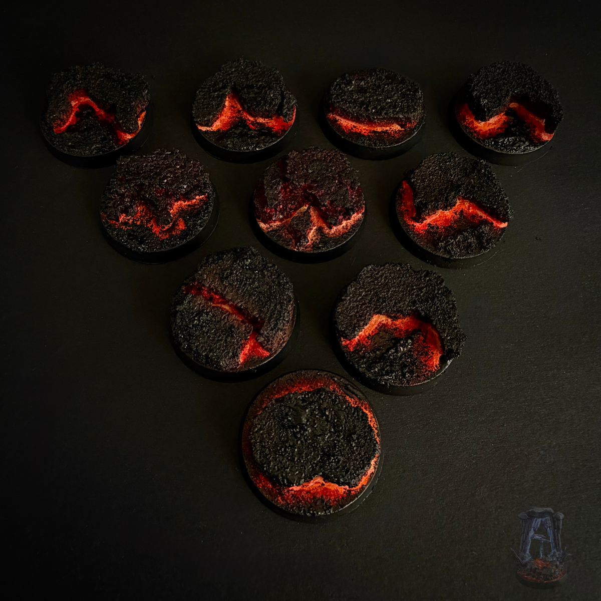 Hand Painted Bases - Lava