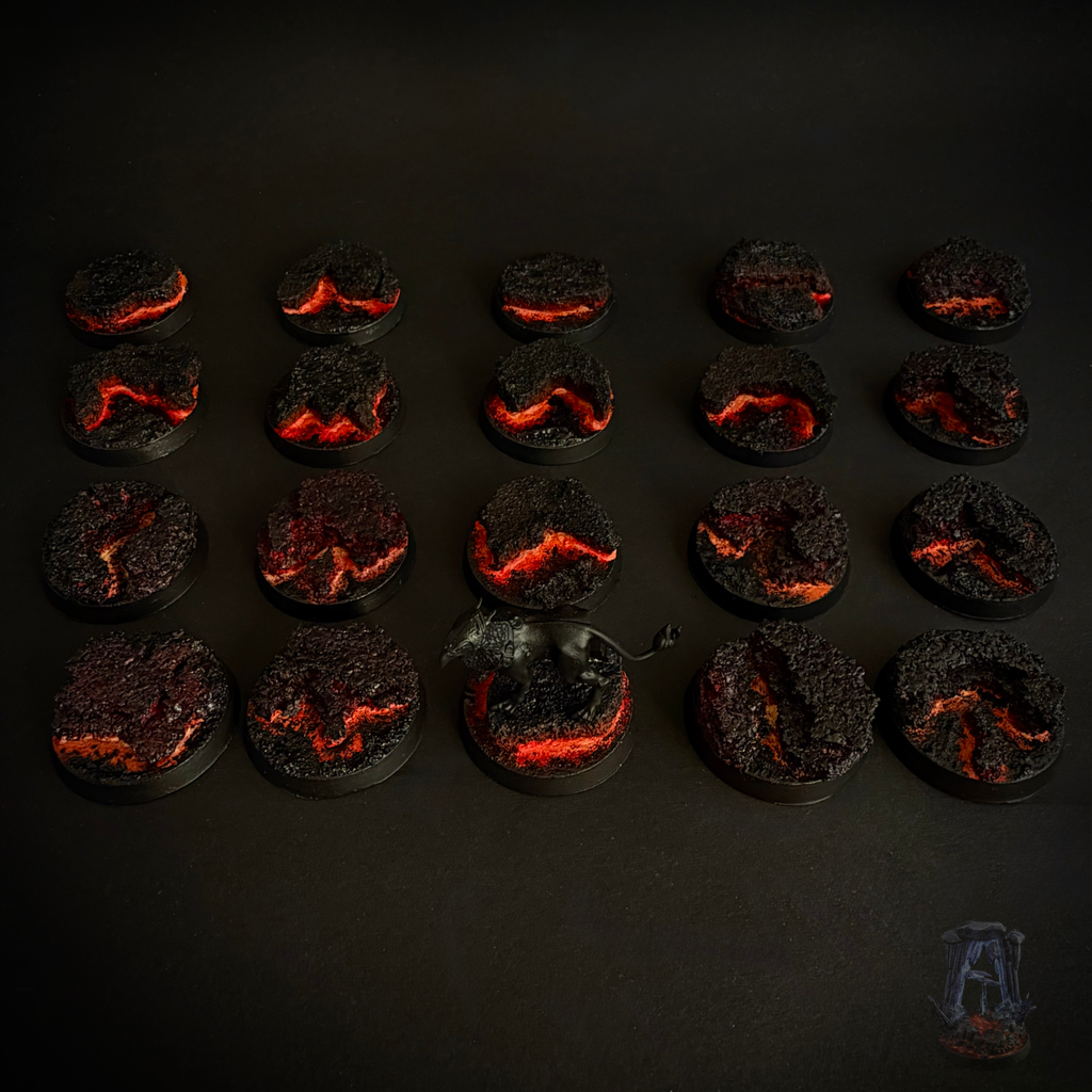 Hand Painted Bases - Lava