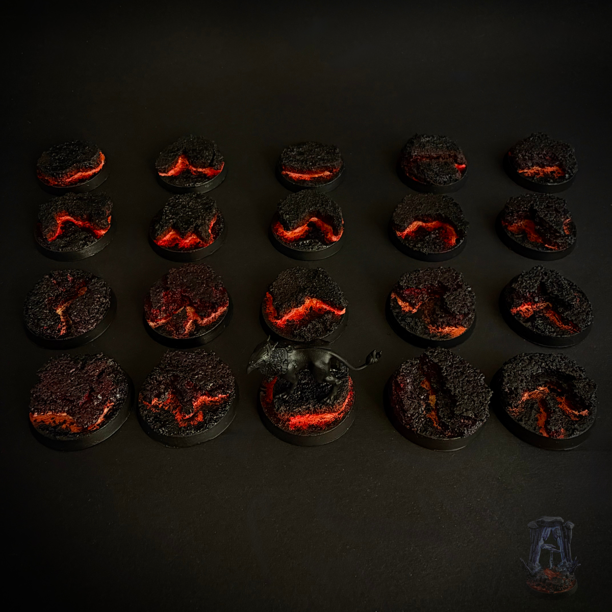 Hand Painted Bases - Lava